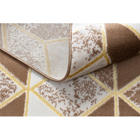 Vaip MEFE B400 3D Kuubid, geomeetriline, tumebeež, kahetasandiline fliis - Image 9