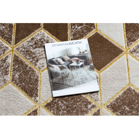 Vaip MEFE B400 3D Kuubid, geomeetriline, tumebeež, kahetasandiline fliis - Image 7