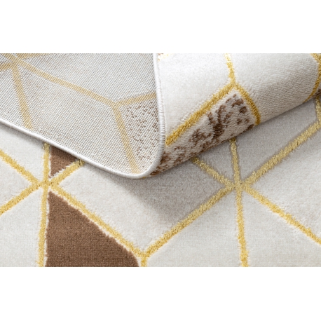 Vaip MEFE B400 3D Kuubid, geomeetriline, kreemjas / beež, kahetasandiline fliis - Image 4