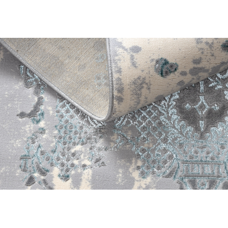 Vaip CORE W3824 helesinine / kreemjas / hall, kahetasandiline fliis - Image 4