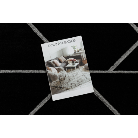 Vaip EMERALD 7543 Geomeetriline, must / hõbe - Image 4