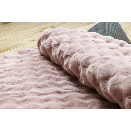 Vaip BUBBLE 45 Kunstlik jänesenahk 3D, roosa, ring - Image 5