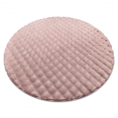 Vaip BUBBLE 45 Kunstlik jänesenahk 3D, roosa, ring