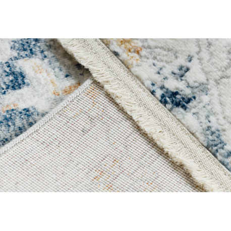 Vaip DISTIN 0816A sinine / helehall / valge, narmastega - Image 4