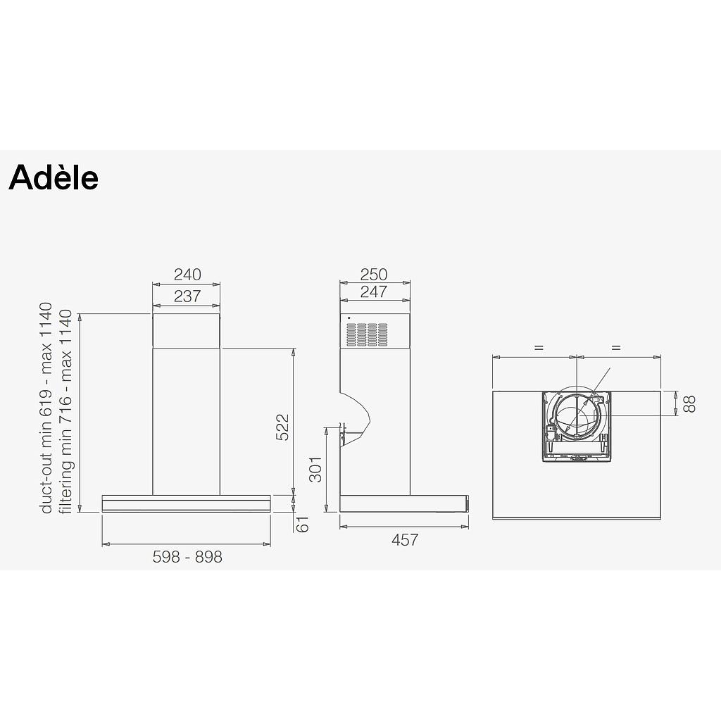 Õhupuhasti ELICA ADÉLE BL MAT/A/60 GFB - Image 3
