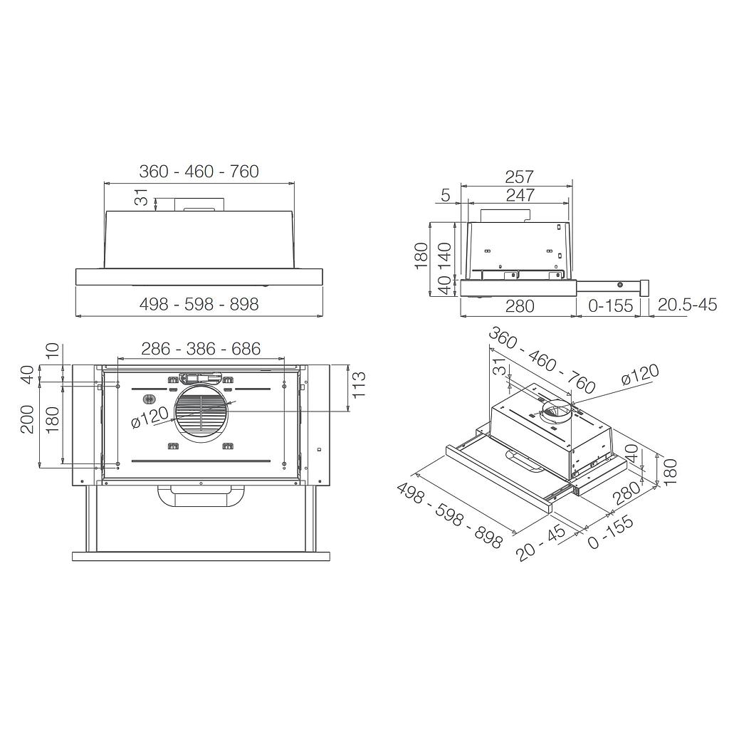 Õhupuhasti ELICA TT14 LUX GRIX/A/60 - Image 2